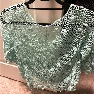 Ladies turquoise blouse